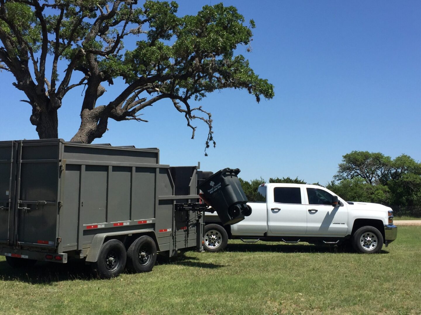 R&D Trash Disposal truck ready for same-day pickup